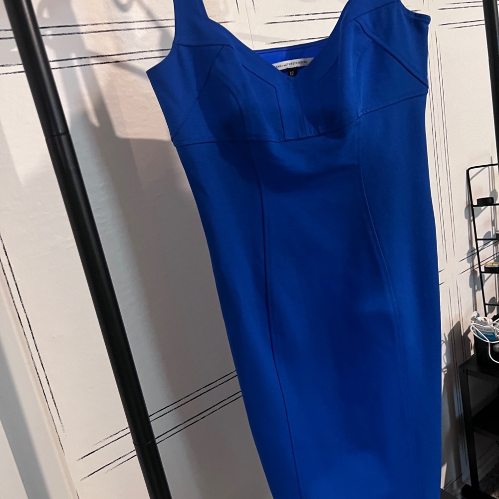 Diane von Furstenburg Cobalt Blue Bodycon dress - Picture 3 of 8